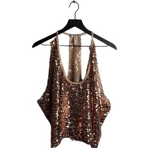 Free People Women’s Sequin Tank Top XS